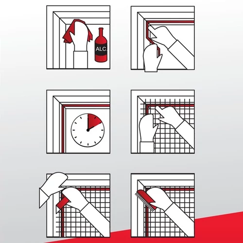 Kép 2/3 - Méretre vágható, ablakra ragasztható rovarháló