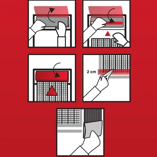 Kép 3/5 - Méretre vágható, mágneses rovarháló függöny 120x250cm SZÜRKE, Poliészter