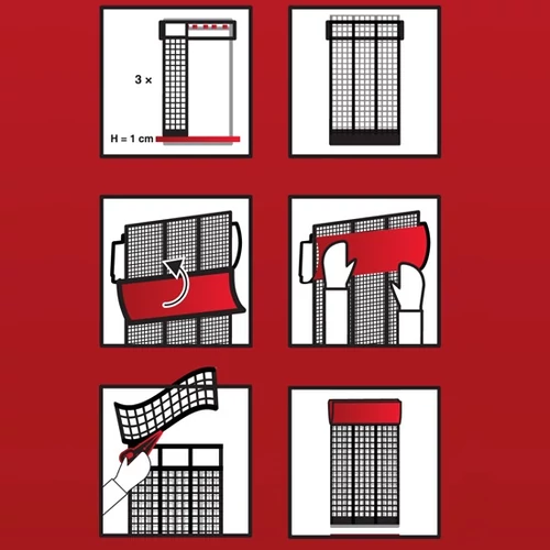 Kép 4/5 - Méretre vágható, mágneses rovarháló függöny 95x215cm FEKETE