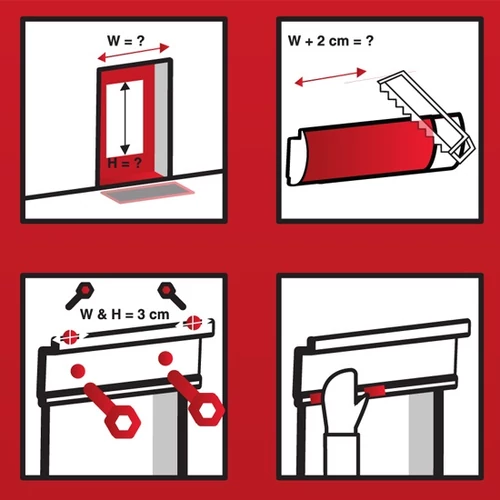 Kép 4/5 - Méretre vágható, mágneses rovarháló függöny 95x215cm SZÜRKE, Poliészter