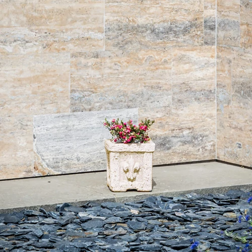 Kép 1/3 - JOVÁN Firenze kocka virágláda 23cm MOGYORÓ