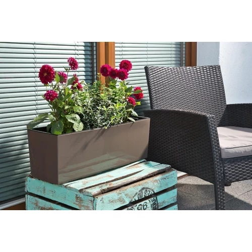 Kép 3/5 - Elegant Magas Balkonláda Rattan 60cm