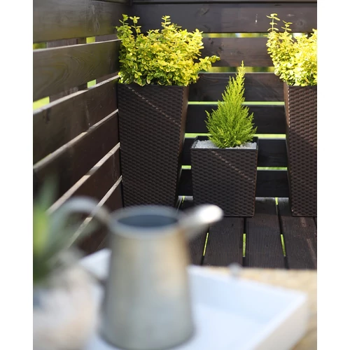 Kép 4/5 - Finezja Rattan magas kaspó 40x73cm - mokka