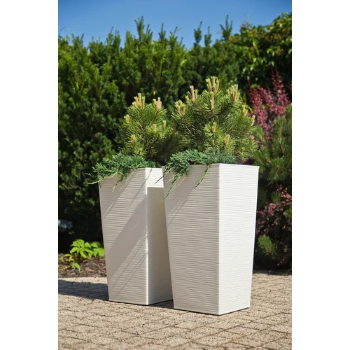 Kép 6/7 - Finezja Strip Kaspó Fehér 40cm