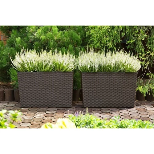 Kép 2/2 - Elegant Magas Balkonláda Rattan 60cm