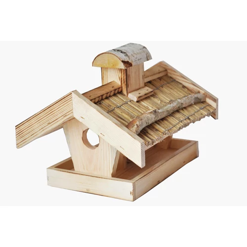 Kép 1/4 - Önetetős Madáretető Nádtetővel