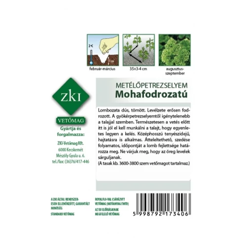 Kép 2/2 - Metélőpetrezselyem Mohafodrozatú - ZKI