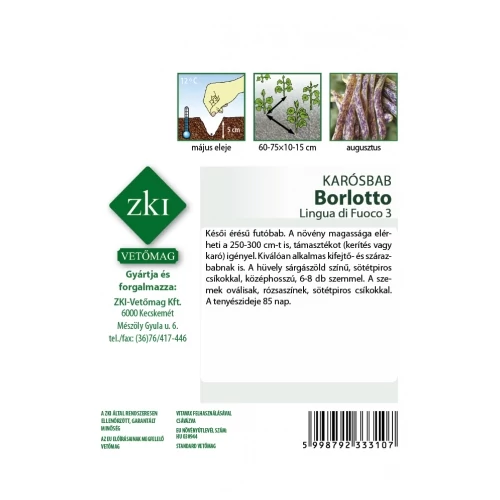 Kép 2/2 - ZKI Karósbab Borlotto