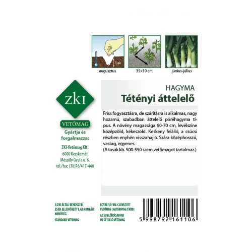 Kép 2/2 - ZKI Tétényi áttelelő póréhagyma