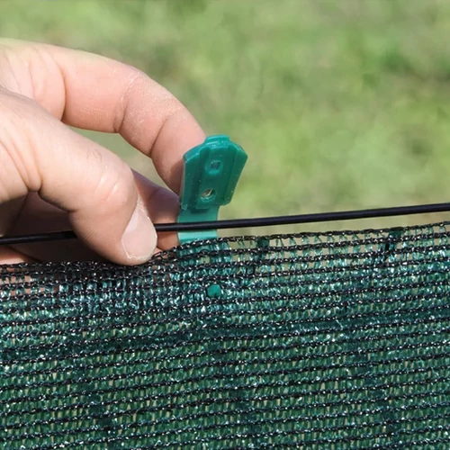 Kép 3/5 - Nortene FIXATEX rögzítő kapocs árnyékoló hálóhoz ZÖLD 20db