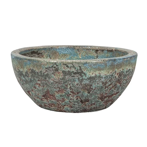 Kép 1/2 - Brisbane Greta ültetőtál savmaratott zöldesbarna 36x15cm