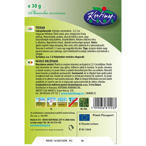 Kép 2/2 -  Tűzbab - FUTÓ - Rédei Kertimag 