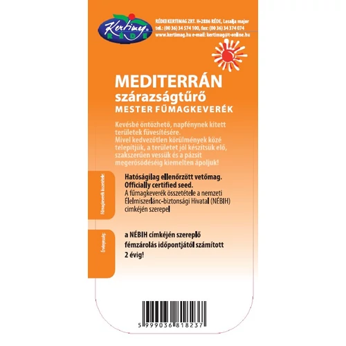 Kép 2/2 - Mediterrán szárazságtűrő fűmag keverék 10kg - Rédei Kertimag