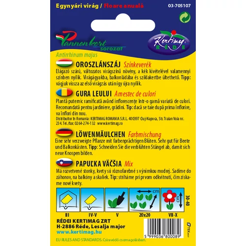 Kép 2/2 - Oroszlánszáj - Színkeverék - Rédei Kertimag