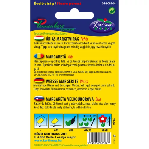 Kép 2/2 - Óriás Fehér Margitvirág 0,25g - Rédei Kertimag