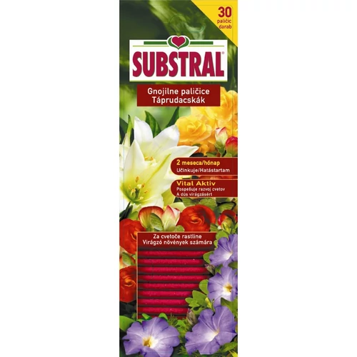 Kép 1/3 - Substral piros táprúd virágos növényekhez 30db