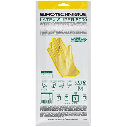 Kép 1/3 - Háztartási Gumikesztyű Sárga 10-es