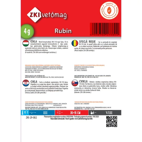 Kép 2/2 - Rubin Cékla ZKI