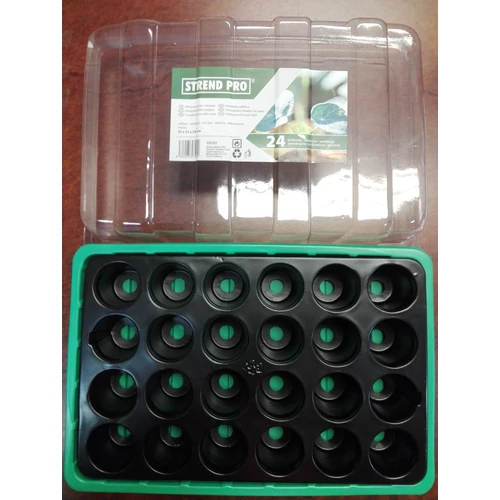 Kép 2/3 - Palántázó tálca 24 lyukas + tető