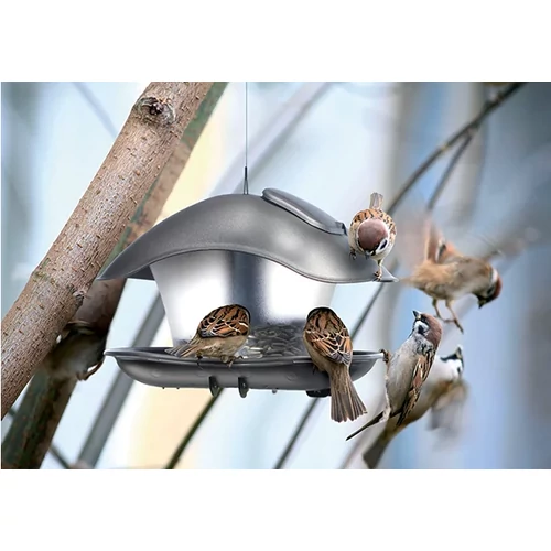 Kép 4/6 - Prosperplast átlátszó ovális önetetős madáretető