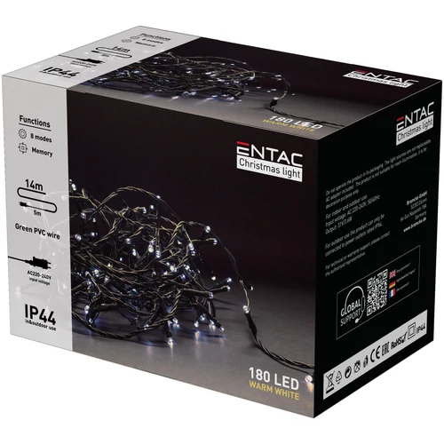 Kép 2/3 - LED-es Fényfüzér 14m 180 LED dobozban