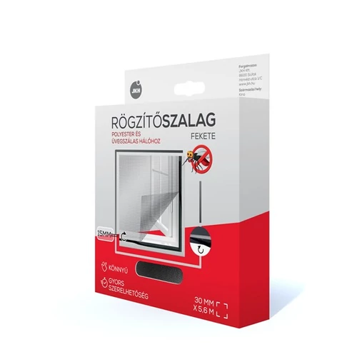 Kép 1/3 - Rovarháló rögzítő szalag 5,6mx30mm Fekete