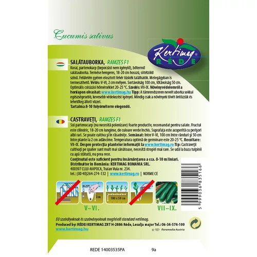 Kép 2/2 -  Ramzes f1 - Salátauborka - Rédei Kertimag