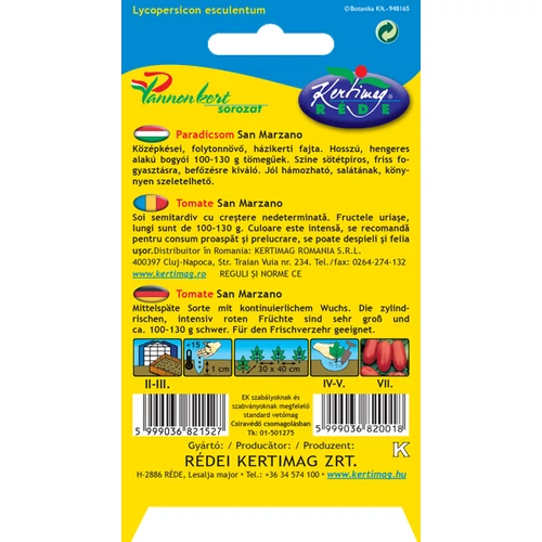 Kép 2/2 - San Marzano Paradicsom - LUCULLUS (Magas)  Rédei Kertimag