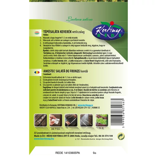 Kép 2/2 - Saláta VETŐSZALAG - Tépősaláta TRIÓ - Rédei Kertimag