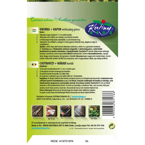 Kép 2/2 - Uborka és Kapor MAGSZALAG - Rédei Kertimag