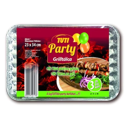 TUTI Party Grilltálca 23*34cm 3db