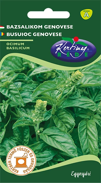 Bazsalikom Genovese - NAGYLEVELŰ ZÖLD - Rédei Kertimag