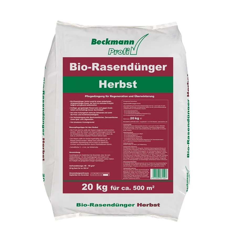 Beckmann Szerves őszi-téli felkészítő BIO gyeptrágya 20kg