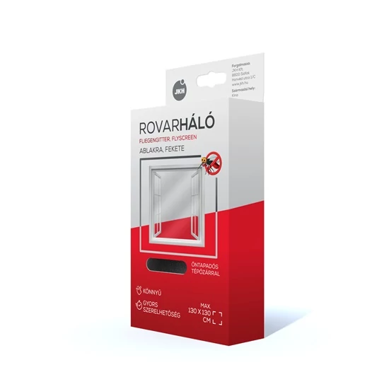 Rovarháló ablakra FEKETE 130x150cm