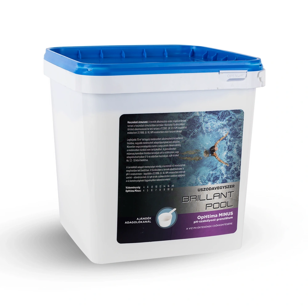 BRILLANT POOL OpHtima Minus 7,5kg pH csökkentő granulátum medencébe
