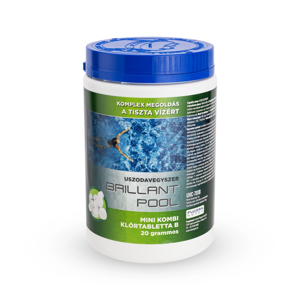 BRILLANT POOL Mini-Kombi 20g-os klórtabletta medencébe 1kg