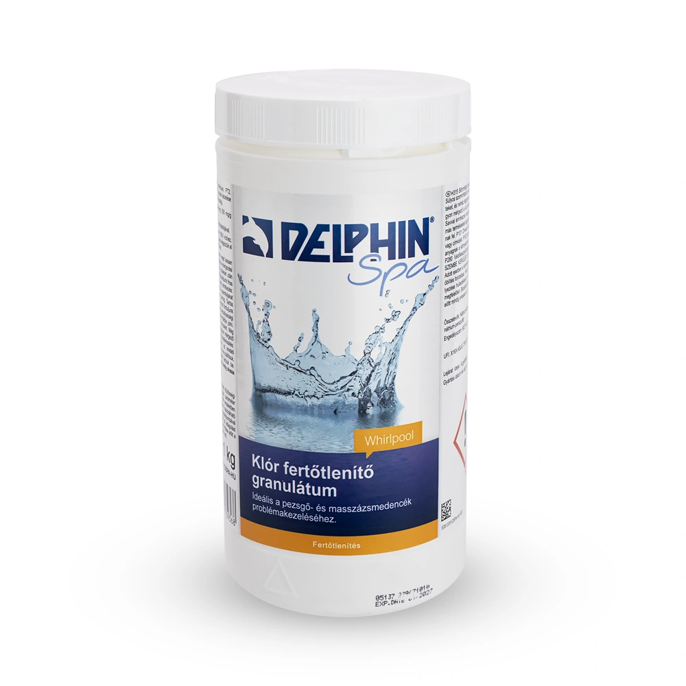 DELPHIN Spa klór granulátum 1kg pezsgő- és masszázsmedencébe