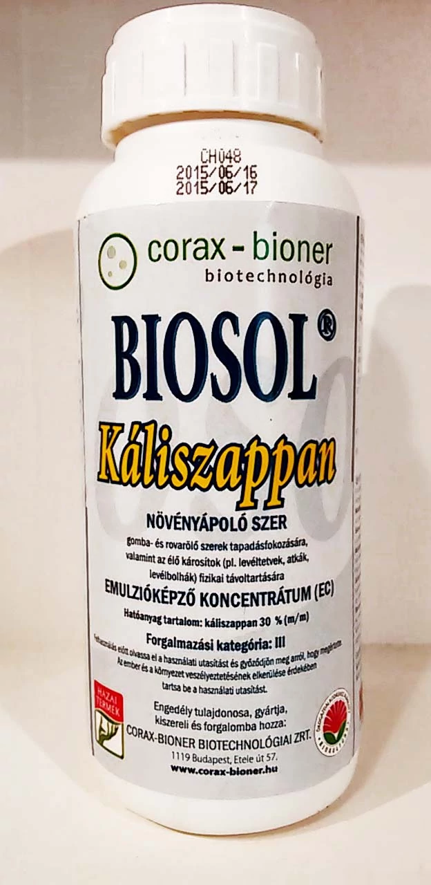 Biosol Káliszappan 0,5L - CSAK KERTÉSZETÜNKBEN VEHETŐ ÁT