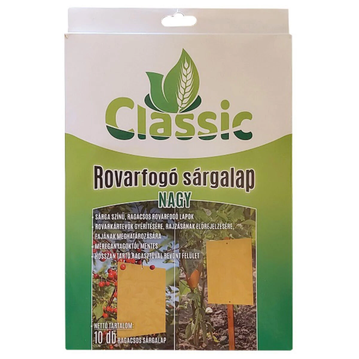 Classic rovarfogó sárgalap nagy 10db - 23x17 cm
