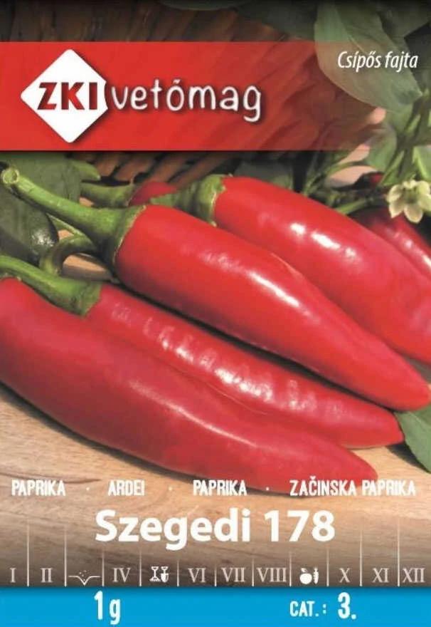Fűszerpaprika - Szegedi 178 - CSÍPŐS - ZKI