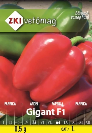 Kaliforniai tipusú Gigant F1 Paprika ÉDES - ZKI